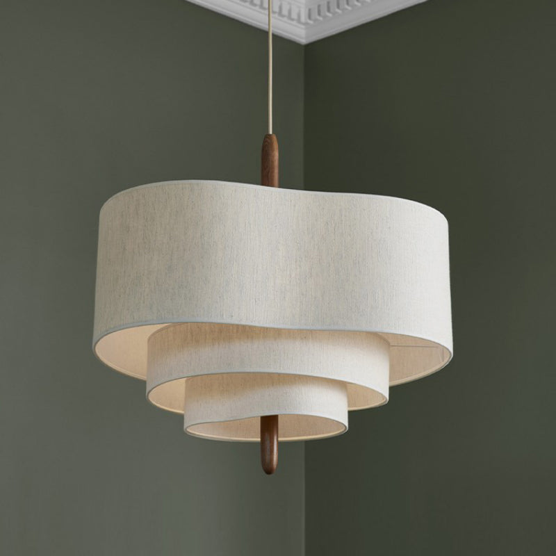 Fabric Tiered Chandelier – Luxe Living Room & Bedroom Pendant Light