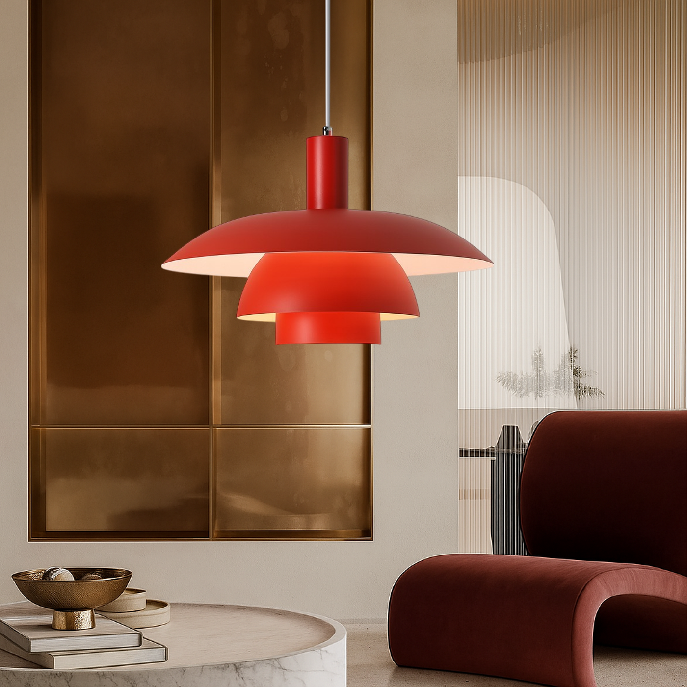 Danish Style Layered Pendant Light