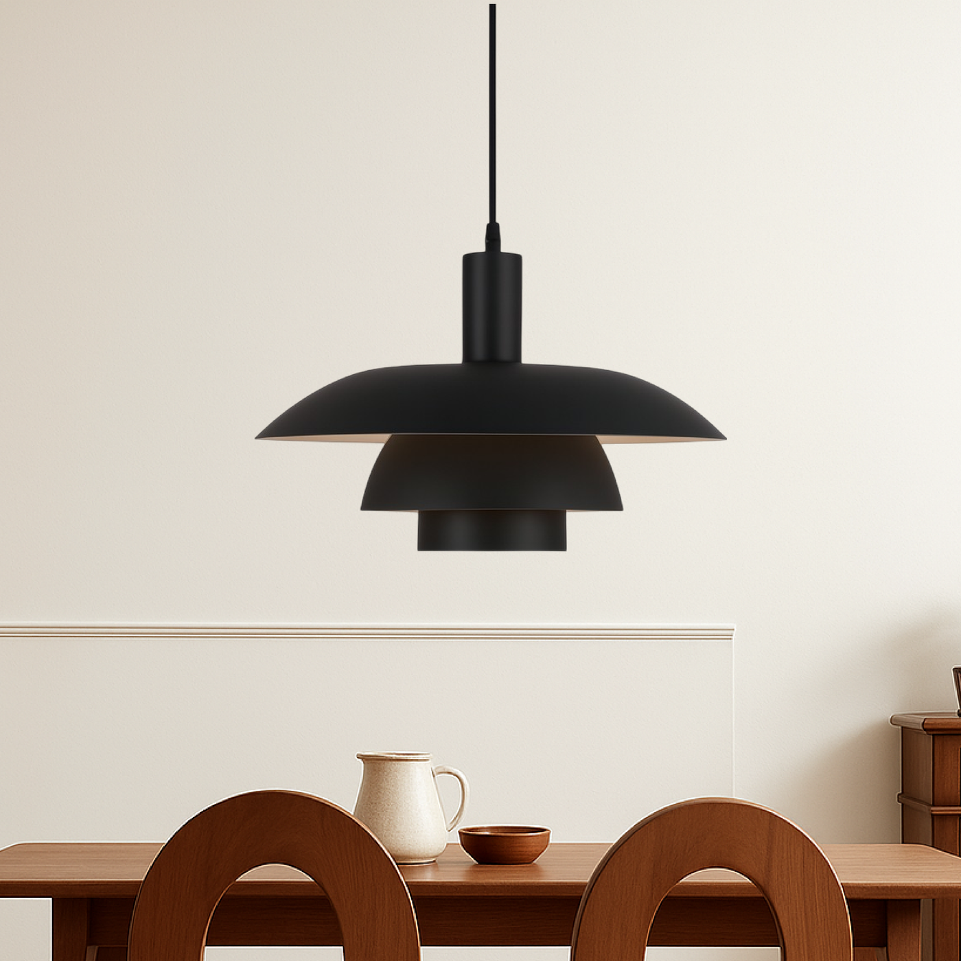 Danish Style Layered Pendant Light