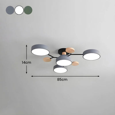 Modern Halo LED Ceiling Light – Semi Flush Mount Ring Design